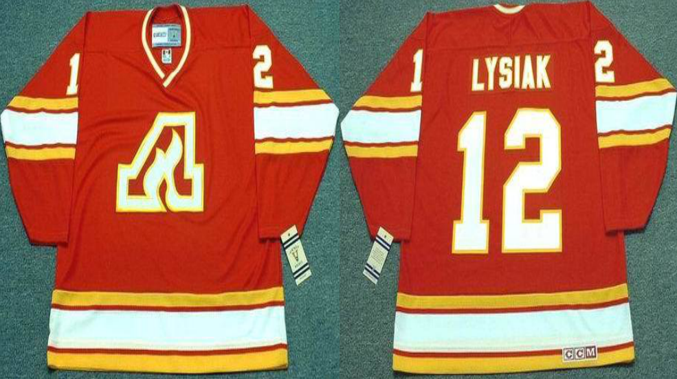 2019 Men Calgary Flames #12 Lysiak red CCM NHL jerseys